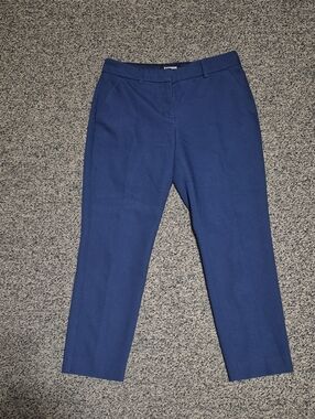 Express Women's Navy Cropped Dress Pants